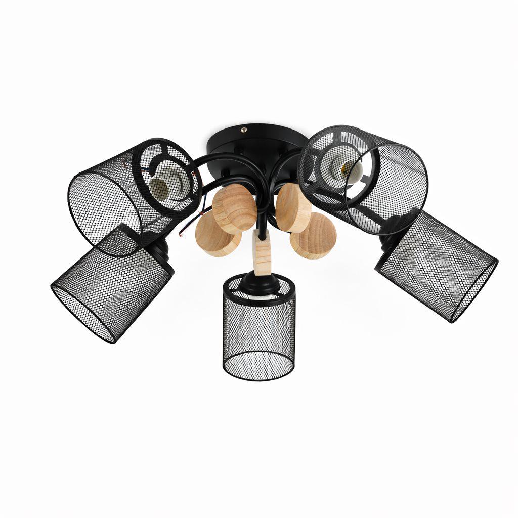 Люстра потолочная Valeso на 5 плафонов XL25025-5 для гостиной и спальни Черный