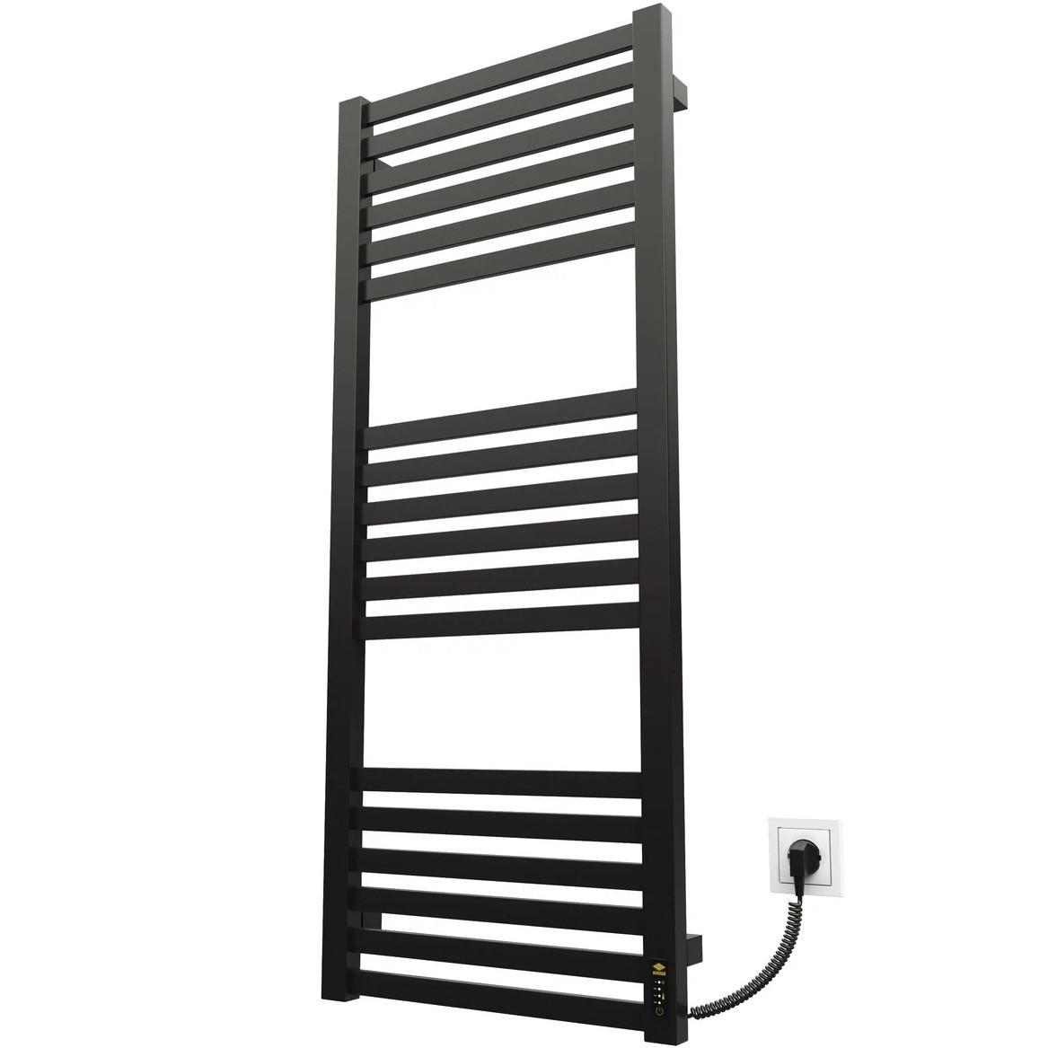 Полотенцесушитель электрический KOSSER Герда ER с таймером 1200х500 мм Черный