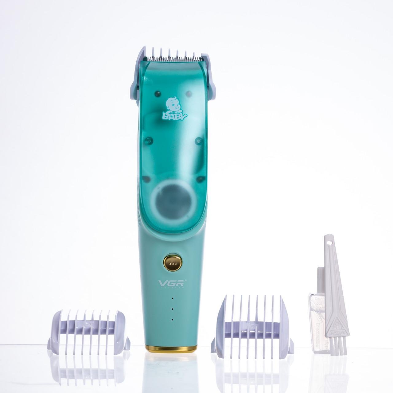 Машинка для стрижки детская VGR V-151 с насадками тихая аккумуляторная беспроводная (7362)