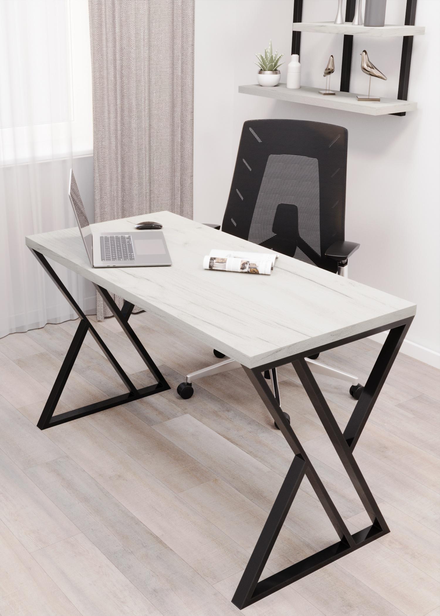 Стіл письмовий Loft Серія 8 1200х600х32 мм Дуб Крафт/Білий