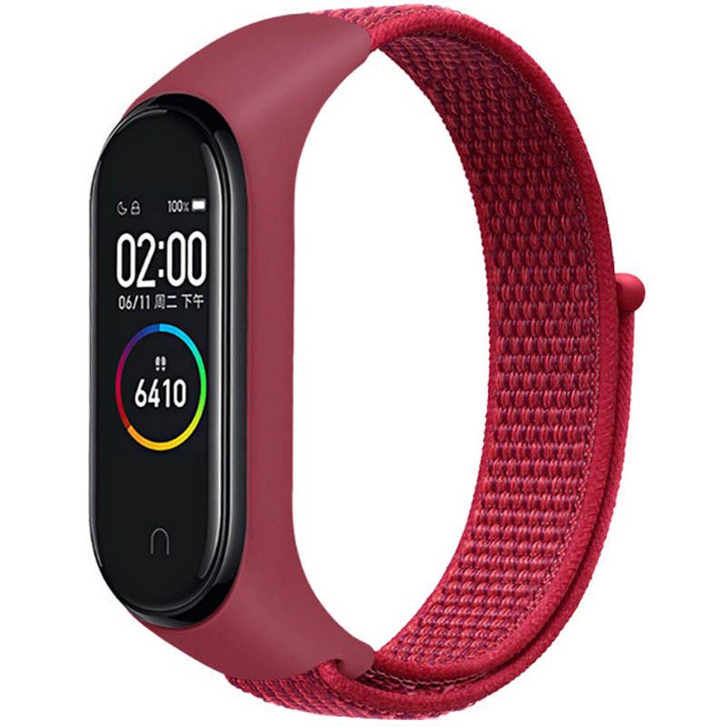Ремінець Nylon New для Xiaomi Mi Band 3/4/5/6/7 Red (00000077678_1)