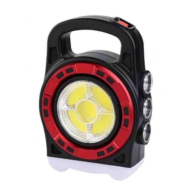 Фонарь-прожектор с солнечной панелью и повербканком 6678С-3LED+5COB