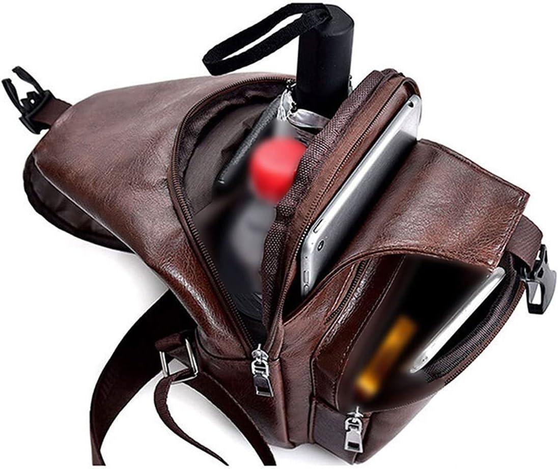 Сумка-слінг чоловіча через плече із зовнішнім карманами Темно-коричневий (LR 3416 BND) - фото 6 Сумка-слінг чоловіча через плече із зовнішнім карманами Темно-коричневий (LR 3416 BND) - фото 6