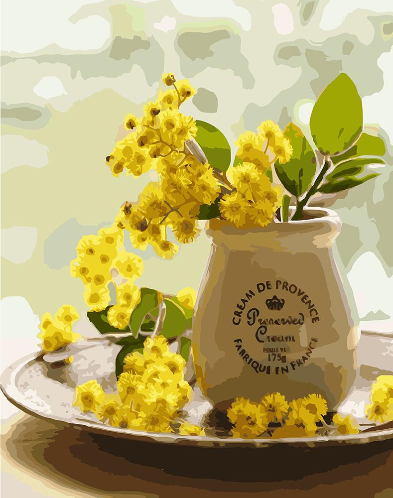 Картина за номерами Ідейка "Ніжність мімози" 30х40 см (KH3079)