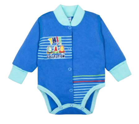 Боди детское хлопковое для мальчика на кнопках Gabbi Моя машина 56 см Синий (10844)