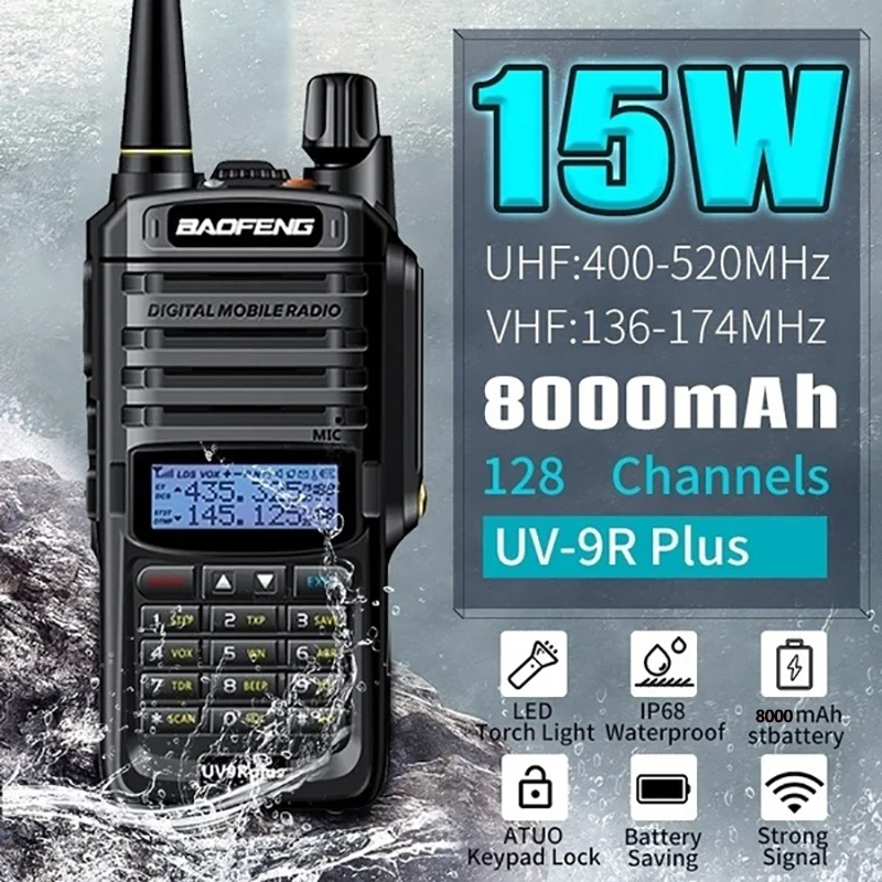 Радиостанция водонепронекна Baofeng UV-9R PLUS 10W/20 км