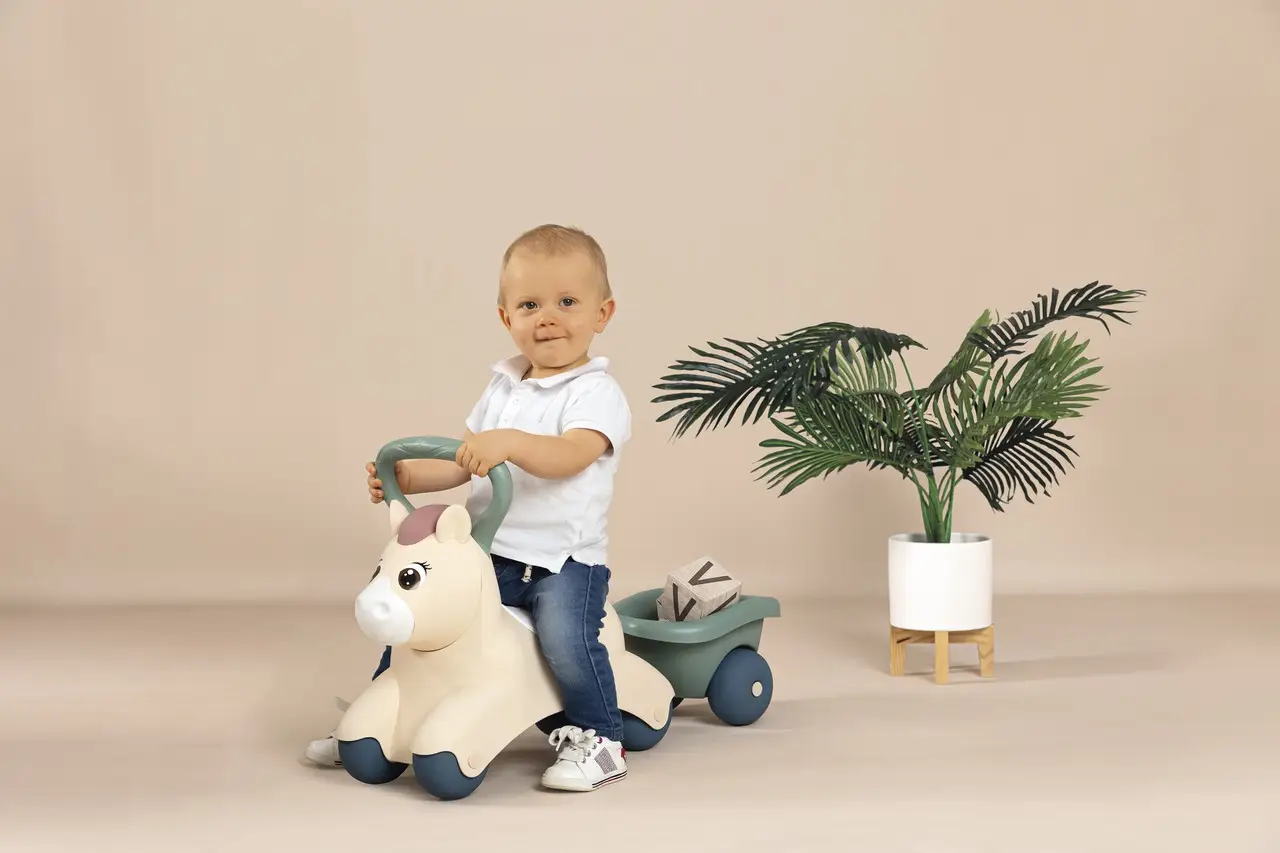 Машинка для катания детская Smoby Little Пони с прицепом 140502 с 1 года - фото 6