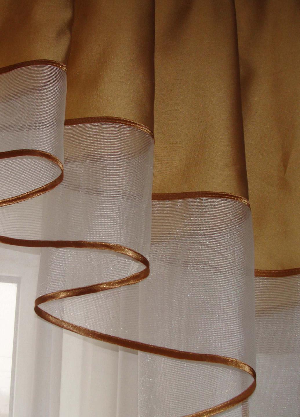 Ламбрекен Firanka Дуга карниз 200 см Коричневий (72_1_2м) - фото 3 Ламбрекен Firanka Дуга карниз 200 см Коричневий (72_1_2м) - фото 3