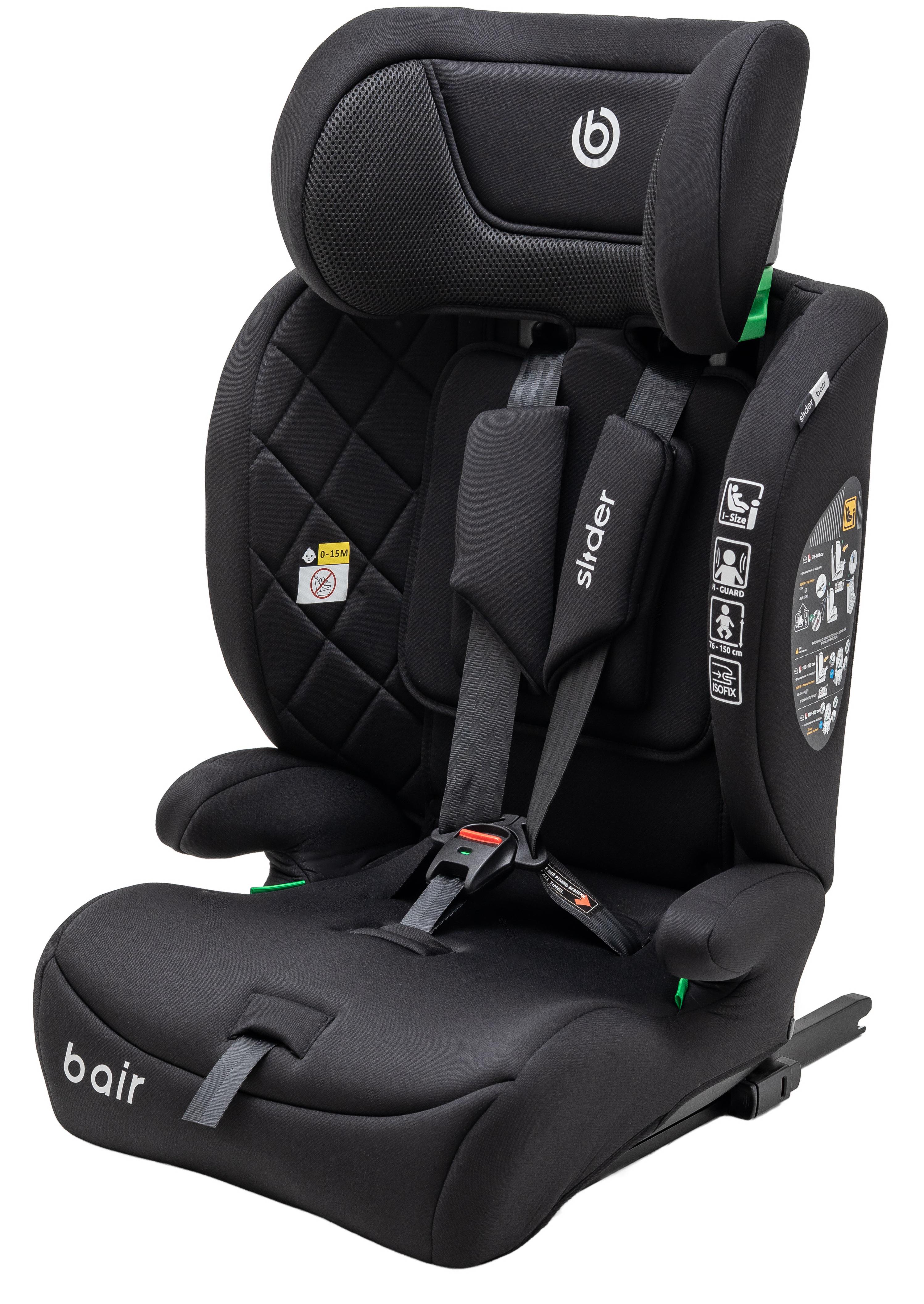 Автокресло Bair Slider i-size Iso-fix Черный (35513268)