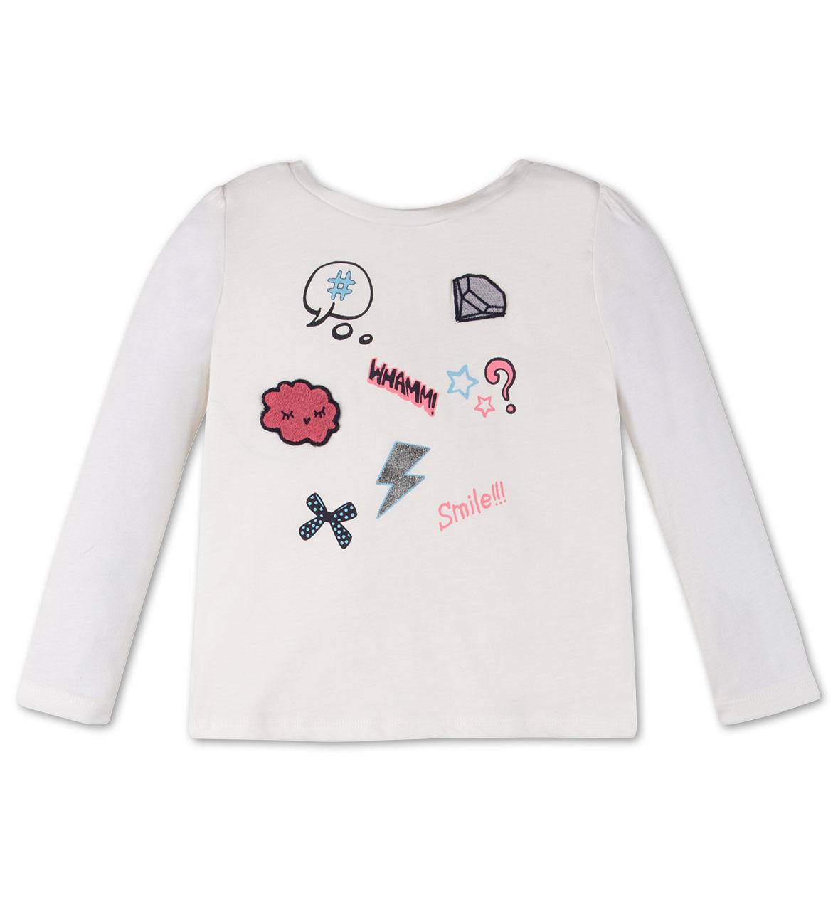 Реглан з нашивками для дівчинки C&A 116 розмір Білий (620708950)