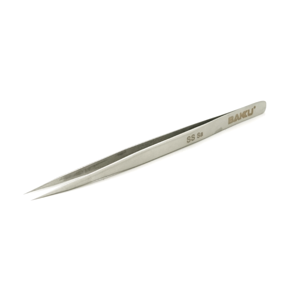Пінцет прямий BAKU BK A3 SS-SA для радіомонтажу (YUT_V3046)