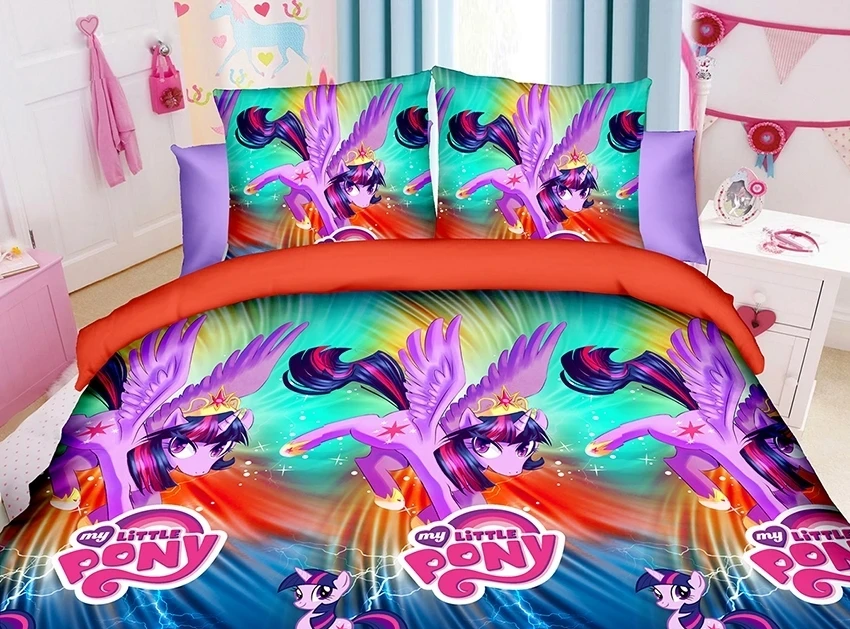 Комплект постельного белья TAG Tekstil R8598 для девочки маленькие пони 150x215 см (1582)