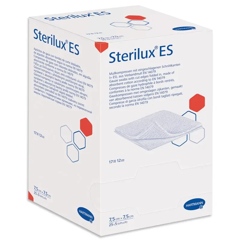 Марлевые салфетки Sterilux ES 7,5х7,5 см стерильные 25х2 шт. в уп. - фото 3