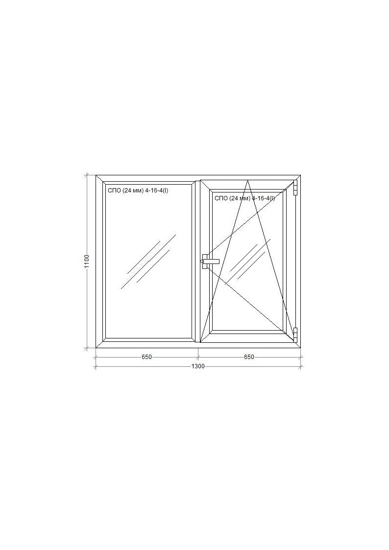 Окно металопластиковое WDS 5S поворотно-откидное 1300x1100 мм - фото 3 Окно металопластиковое WDS 5S поворотно-откидное 1300x1100 мм - фото 3