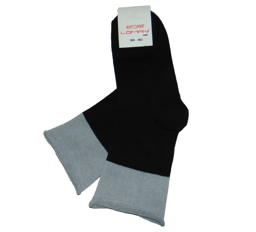 Носки без резинки Lomani 01 р. 36-40 Черный (1656463280)