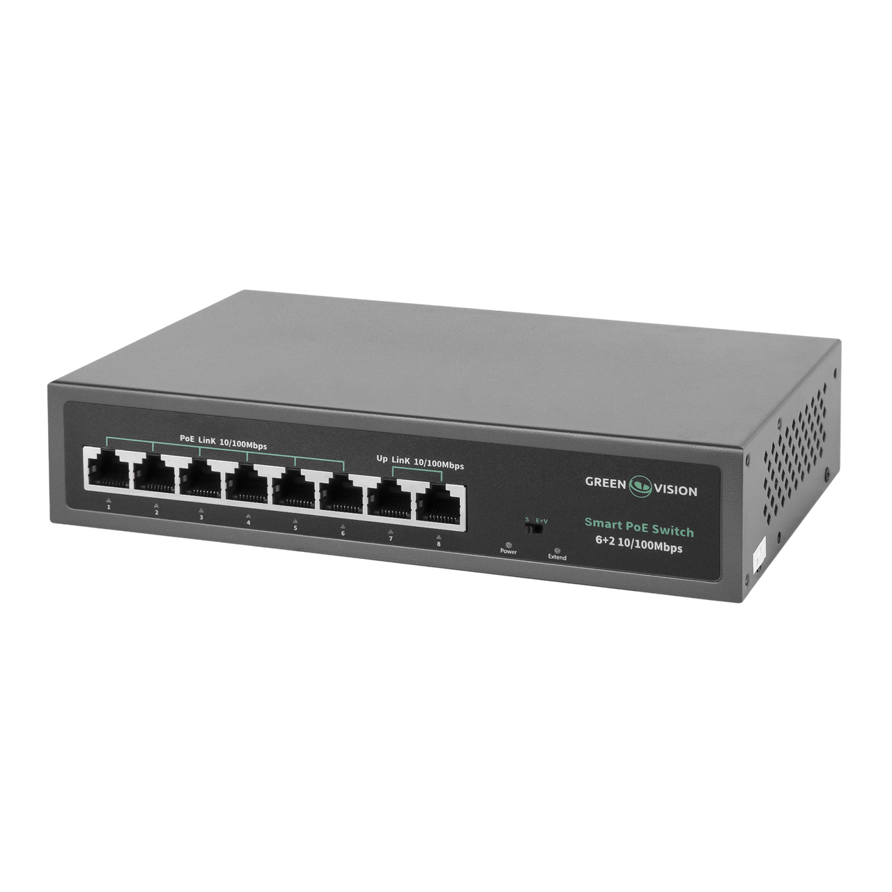 Коммутатор сетевой GreenVision GV-014-D-06+2P POE (2352550991) Коммутатор сетевой GreenVision GV-014-D-06+2P POE (2352550991)