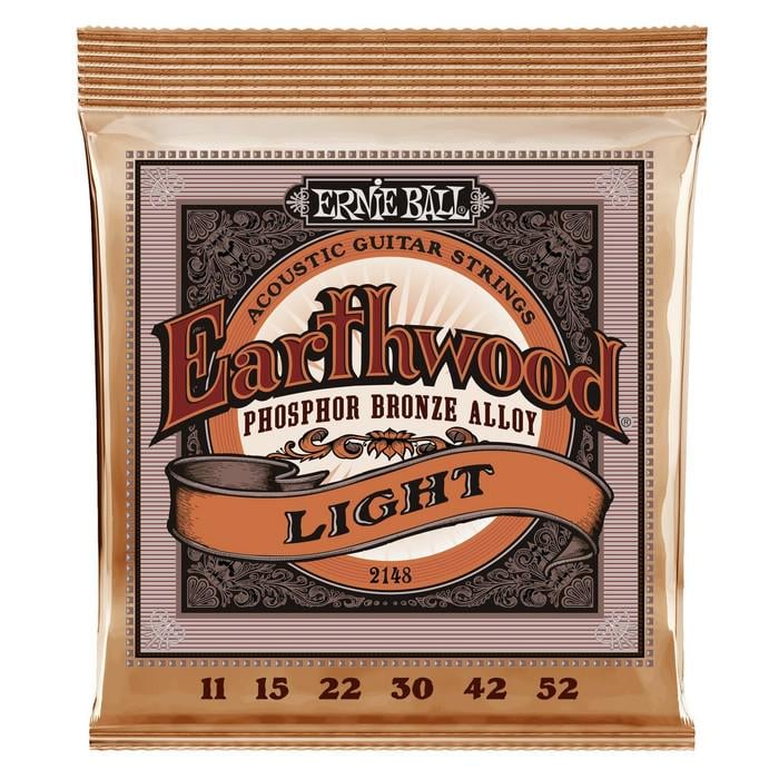 Струни для гітари Ernie Ball 2148 Earthwood Phosphor Bronze 11-52 Light