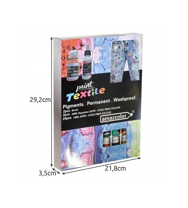 Набір фарб Maaleo для тканини 24 шт. 300 мл - фото 7