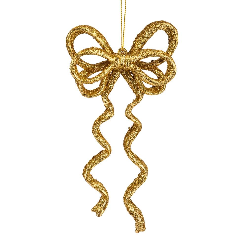 Игрушка на елку Elisey Блестящий бантик 17 см Золотой (NH-106-K-104)
