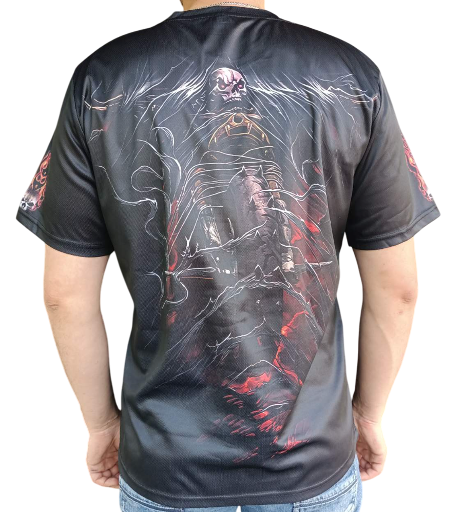 Футболка со скелетом на мотоцикле ХL - фото 2
