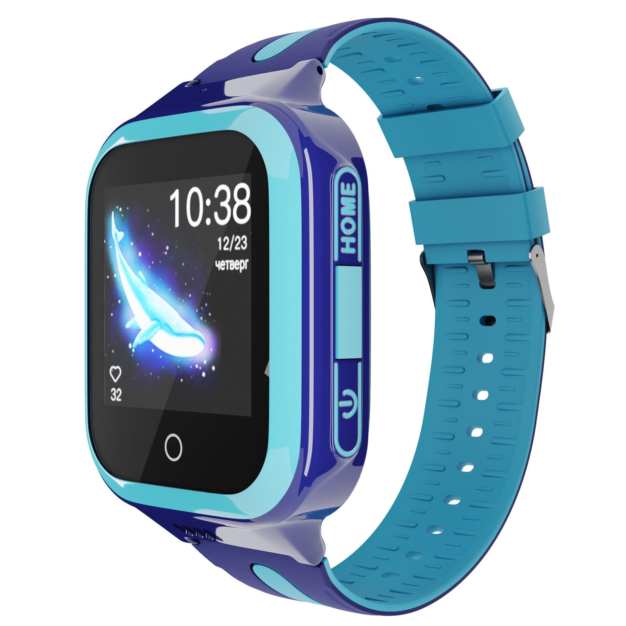 Часы детские водонепроницаемые Myox MX-70BW 4G GPS с видеозвонком Синие (12851077)