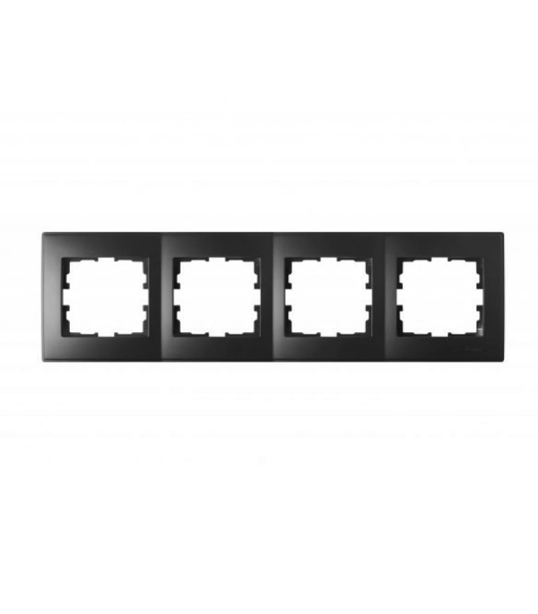 Рамка чотиримісна горизонтальна 705-4200-149 LESYA Антрацит (00000039558)