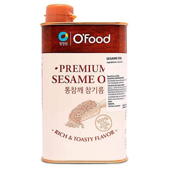 Масло кунжутное O'Food Premium Sesame oil нерафинированное 1 л (3128027352)