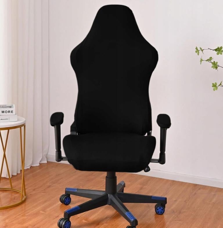 Чехол на офисное или игровое кресло на молнии Черный (ЧДК-18-1)