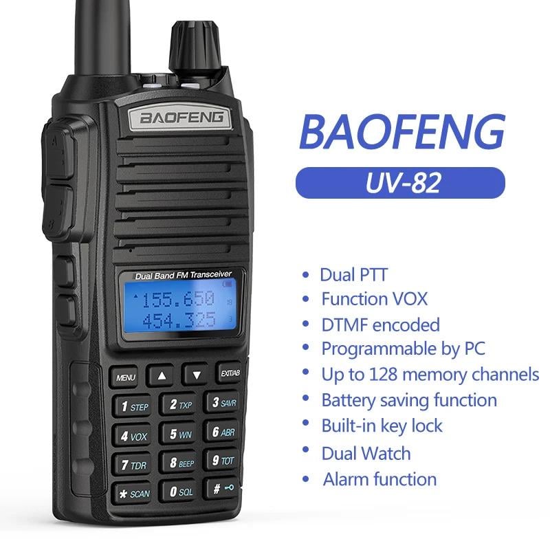 Рація Baofeng UV-82 та гарнітура з подвійною кнопкою РТТ (UV-82_1557) - фото 3