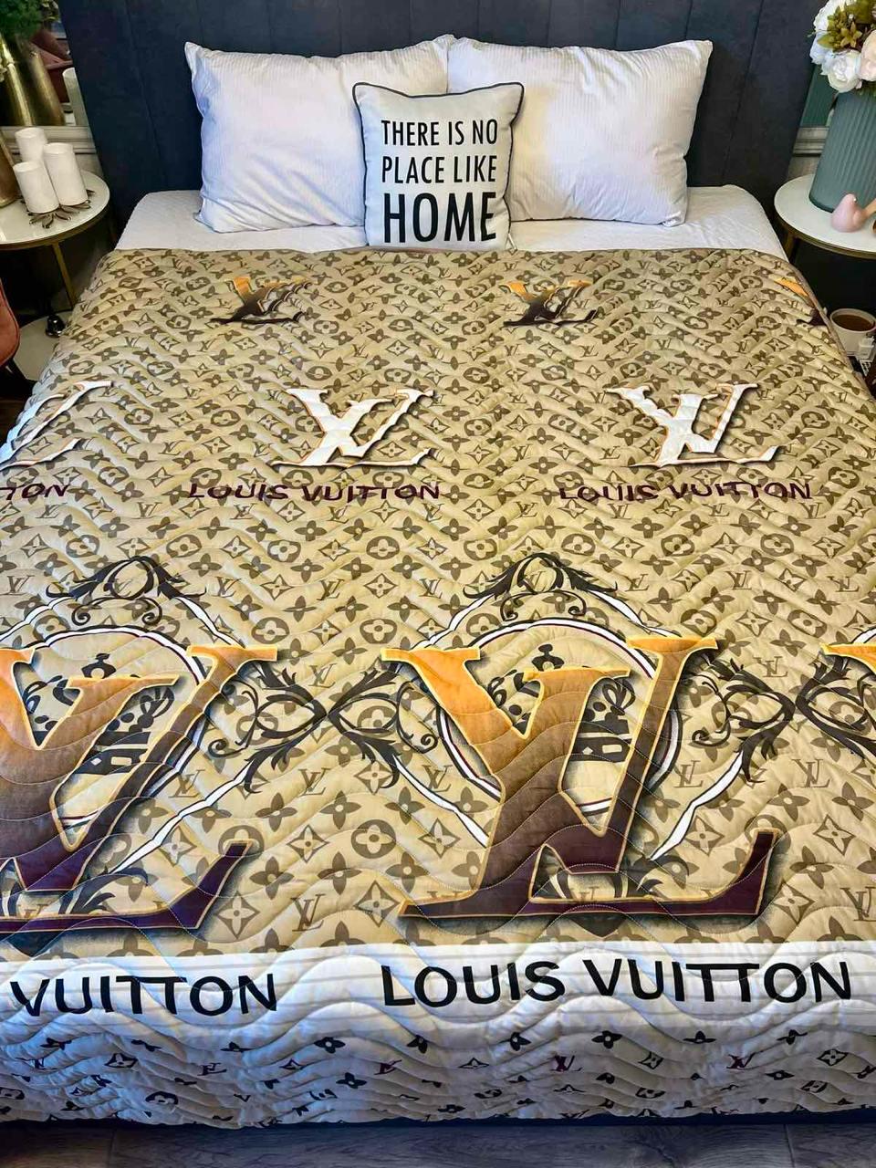 Одеяло летнее двухстороннее с рисунком полутораспальное 150x210 см Кофейный (27480540) - фото 3