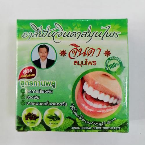 Зубная паста Jinda Herb отбеливающая гвоздика и мята 25 гр