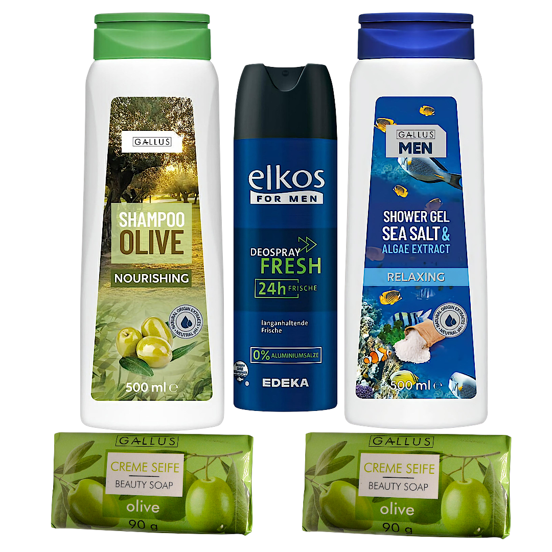 набор для мужчин Gallus и Elkos дезодорант/шампунь/гель для душа/мыло твердое 5 ед. (011121) набор для мужчин Gallus и Elkos дезодорант/шампунь/гель для душа/мыло твердое 5 ед. (011121)