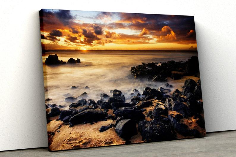 Картина на холсте KIL Art Камни на морском берегу 122x81 см (399)