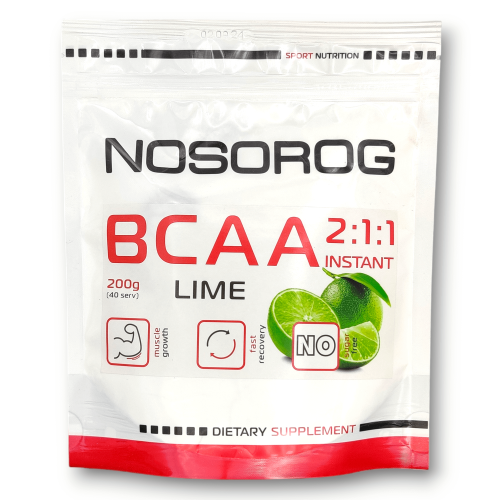 Аминокислота Nosorog Nutrition BCAA 2:1:1 Instant Лайм 200 г (10018-04)
