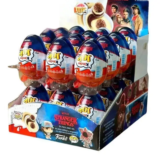 Набор шоколадных яиц Kinder Joy Удивительные Чудеса Funko Netflix Stranger Things 20 г 10 шт.