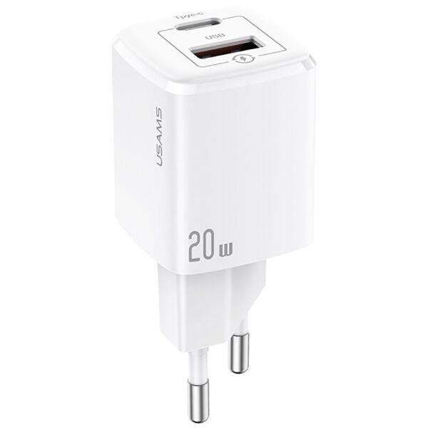 Зарядний пристрій Usams T37 Super Si Fast Charger US-CC128 1 USB-1 Type-C 20W PD3,0/QC (535421)