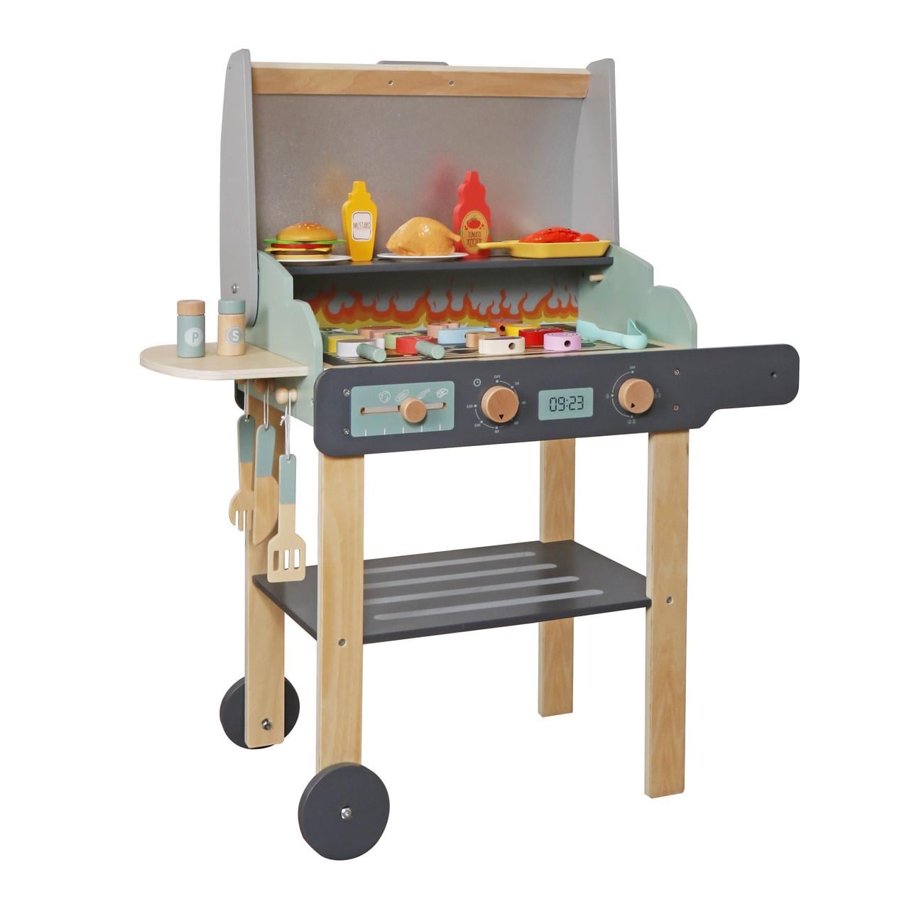 Детский игровой гриль-барбекю Avko Е879 деревянный с аксессуарами (40010879)