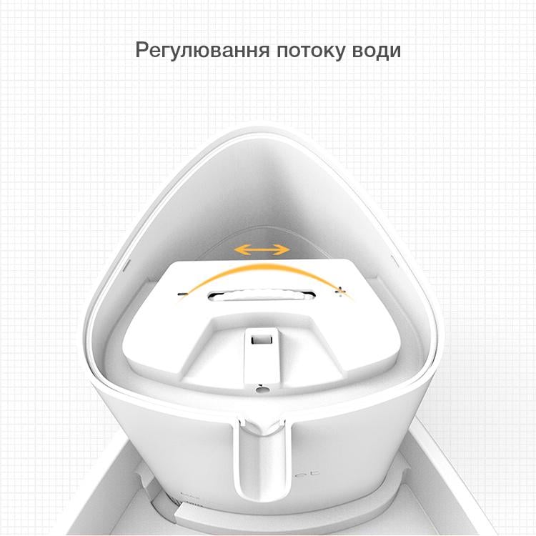 Поїлка-фонтан для котів і собак ELS PET B301 1,8 л з фільтром і контролером підсвічування Білий (01023) - фото 4