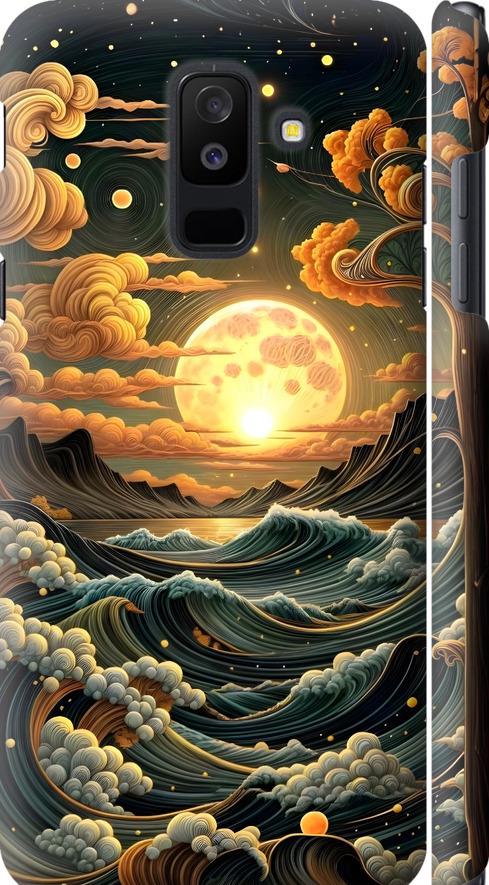 Чехол на Samsung Galaxy A6 Plus 2018 Арт волны (6332c-1495-42517)