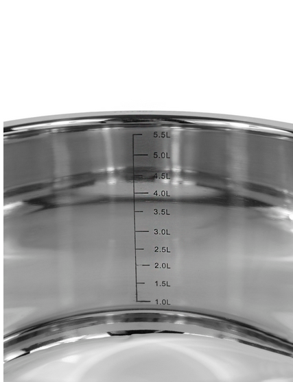 Каструля з кришкою Kamille з нержавіючої сталі для індукційної та газової плити 5,5 л (5415) - фото 3 Каструля з кришкою Kamille з нержавіючої сталі для індукційної та газової плити 5,5 л (5415) - фото 3