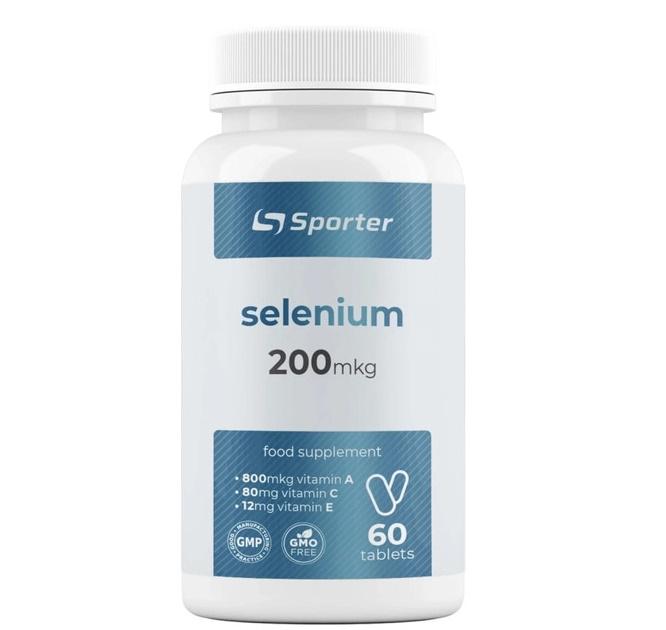 Микроэлемент Селен для спорта Sporter Selenium 200 mcg +vit. ACE 60 Tabs
