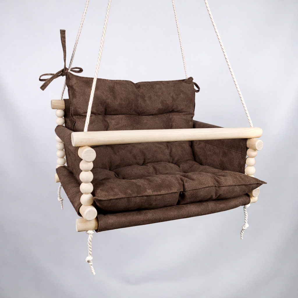 Детские качели подвесные Джуниор водоотталкивающая мрамор Коричневый (gs-9109)