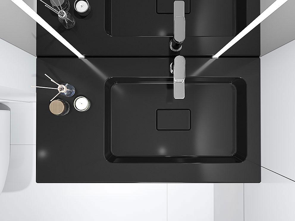 Умивальник накладний Status Vega Low 80 L Black (686) - фото 12