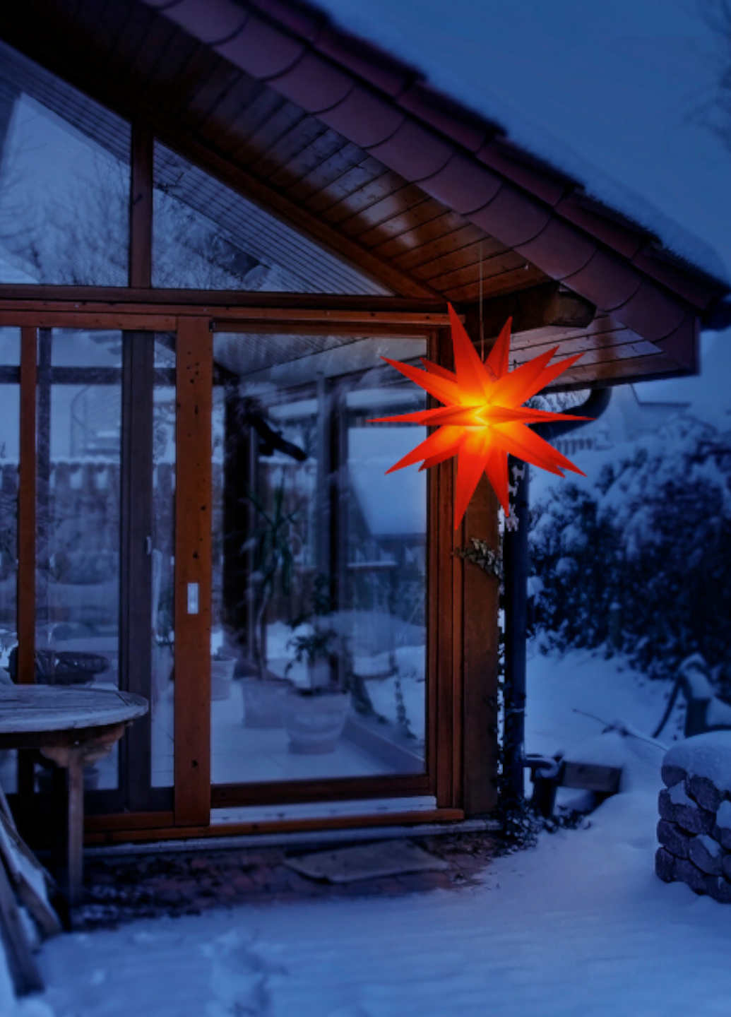 Рождественская звезда Livarno Home Christmas Star 6 Led 57x48x44 см Красный (7956) - фото 6