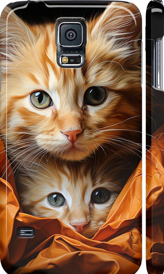 Чехол на Samsung Galaxy S5 Duos SM G900FD Котики 2 (5664m-62-42517)