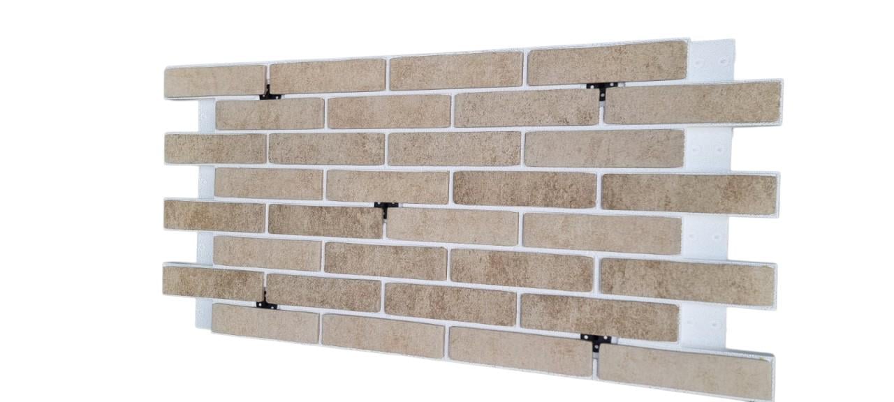 Термопанель с фасадной плиткой Seven Tones Golden Tile Бежевый (25355716)