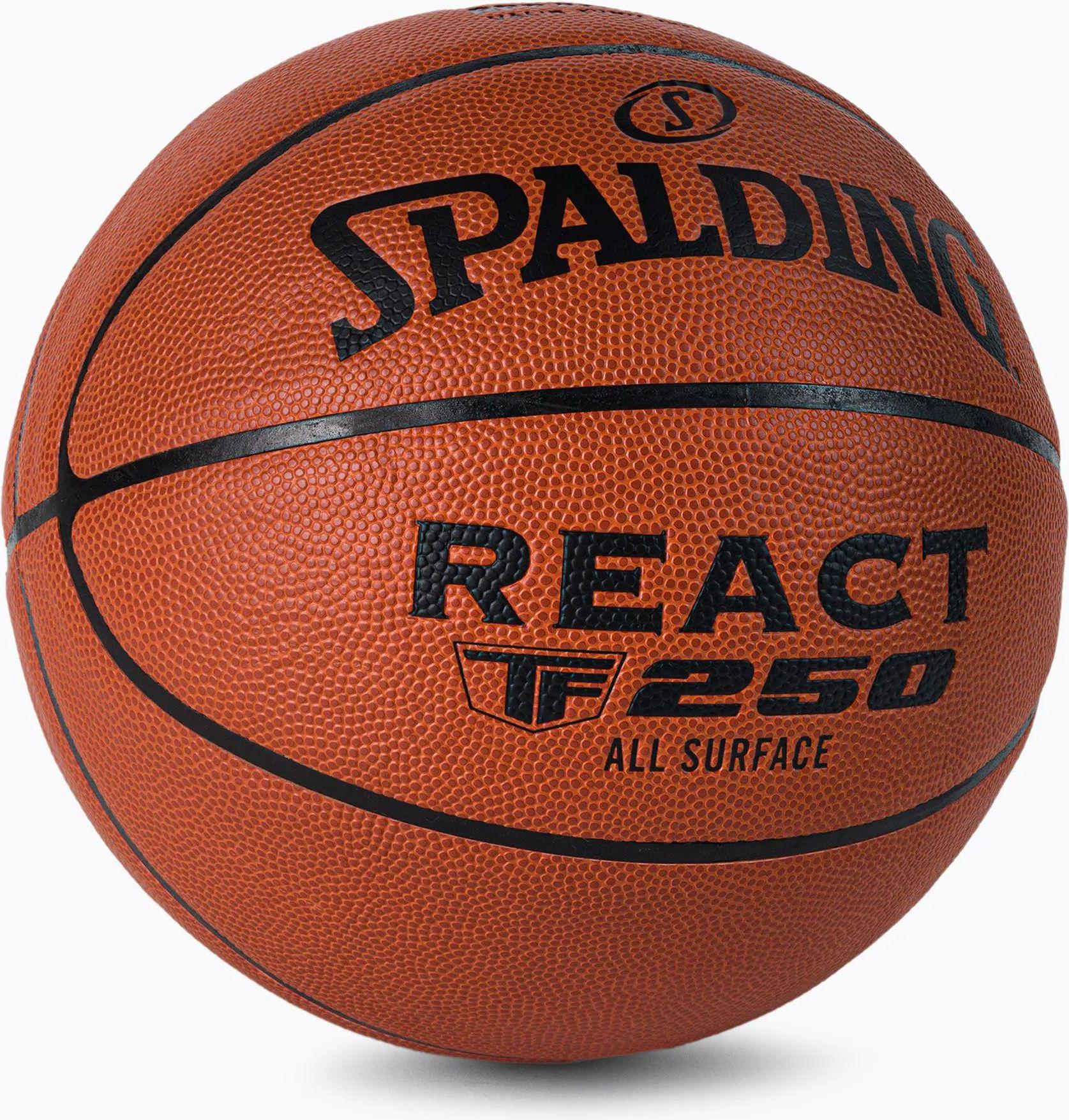 Баскетбольний м'яч Spalding REACT TF-250 FIBA р. 6 Помаранчевий (76968Z)