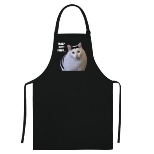 Фартук Мемный кот Черный (15045757-2-189471) Фартук Мемный кот Черный (15045757-2-189471)