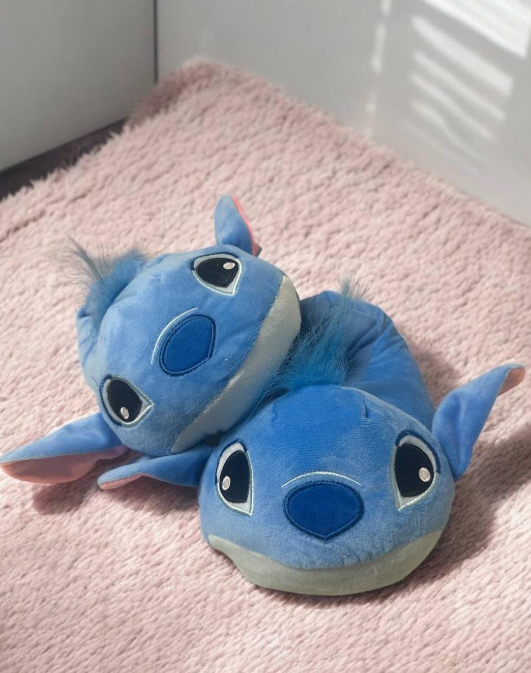 Тапочки детские плюшевые Стич р. 27-32 Синий - фото 1 Тапочки детские плюшевые Стич р. 27-32 Синий - фото 1