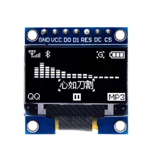 Дисплей OLED 0.96 интерфейс SPI Белый (25793289)